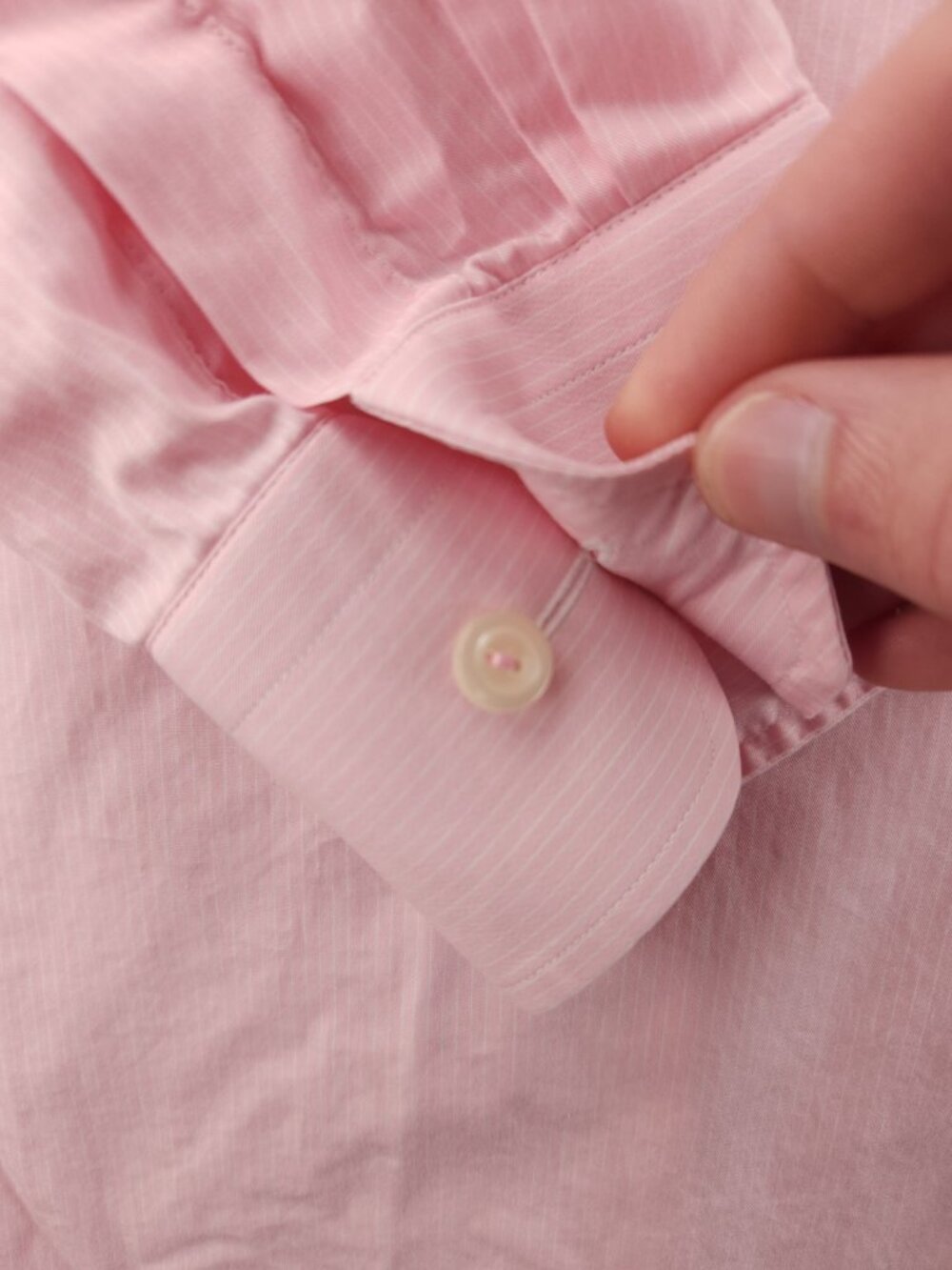Eton Romania Pink 16.5 Striped Cotton Elegant Shirt Button Up Convertible Cuff - Picture 5 of 16